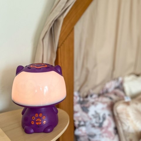 WOOPIE Multifunkcyjna Lampka RGB Głośnik Bluetooth Karaoke Modulator Głosu Karta SD Fioletowa