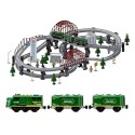 WOOPIE Nowoczesna Kolejka Elektryczna Tor XXL Lokomotywa Cargo Zestaw 128 el.