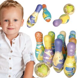 WOOPIE Gra Zręcznościowa Kręgle Miękkie Soft Dinozaury Zestaw 12el.