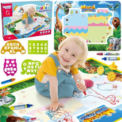 WOOPIE Mata Wodna do Malowania Safari Literki Cyferki