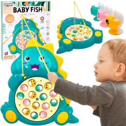 WOOPIE Zestaw Łowienie Rybek Gra Zręcznościowa Zielony Dinozaur