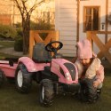 FALK Traktor Country Star Różowy na Pedały + Przyczepka i Klakson od 2 Lat.
