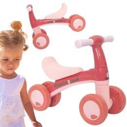 WOOPIE Rowerek Biegowy Różowy Jeździk Czterokołowy