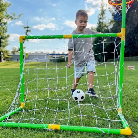 WOOPIE Zestaw 2w1 Koszykówka Bramka do Piłki Nożnej+ Piłki