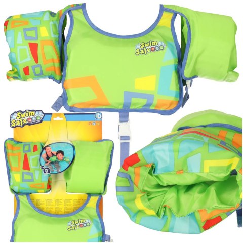 Kamizelka piankowa z rękawkami do pływania kapok dla dzieci 3-6 lat 19-30 kg BESTWAY 32174 zielona Kamizelka piankowa z rękawkami do pływania kapok dla dzieci 3-6 lat 19-30 kg BESTWAY 32174 zielona