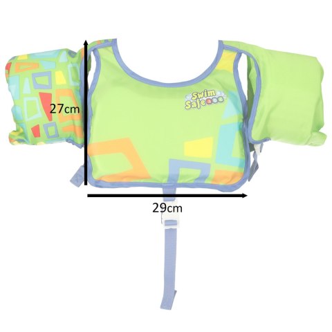 Kamizelka piankowa z rękawkami do pływania kapok dla dzieci 3-6 lat 19-30 kg BESTWAY 32174 zielona Kamizelka piankowa z rękawkami do pływania kapok dla dzieci 3-6 lat 19-30 kg BESTWAY 32174 zielona