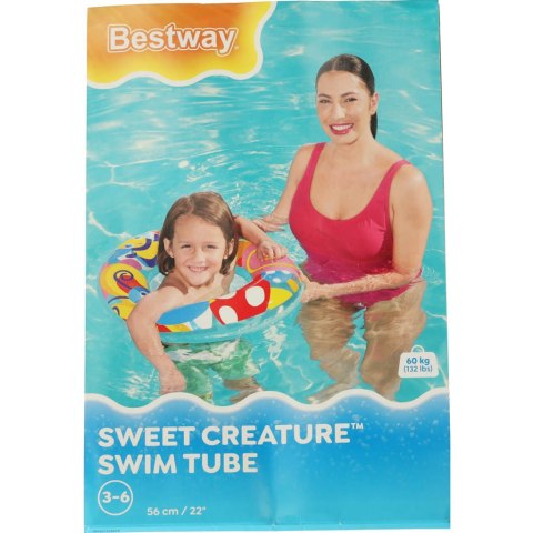 Kółko do pływania koło dmuchane BESTWAY 36013 motylki 56cm Kółko do pływania koło dmuchane BESTWAY 36013 motylki 56cm