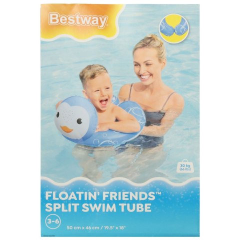 Kółko do pływania koło dmuchane BESTWAY 36405 pingwin 50x46cm Kółko do pływania koło dmuchane BESTWAY 36405 pingwin 50x46cm
