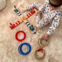 Tooky Toy Drewniana Gra Fun Serso Rzut do Celu Zręcznościowa Ring Toss Ringo