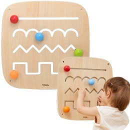 VIGA Drewniana Tablica Manipulacyjna Sensoryczna Labirynt