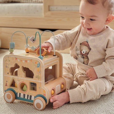 WOOPIE GREEN Drewniana Kostka Aktywności Samochód Terenowy Safari FSC