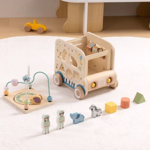 WOOPIE GREEN Drewniana Kostka Aktywności Samochód Terenowy Safari FSC