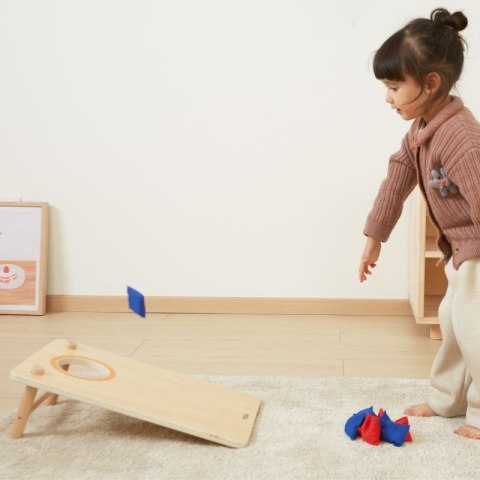 Viga Gra Zręcznościowa 2w1 Kółko i Krzyżyk + Cornhole - Rzut Do celu