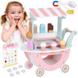 WOOPIE GREEN Lodziarnia XXL Sklepik Pastelowy Wózek z Lodami