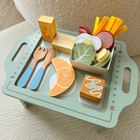 WOOPIE GREEN Zestaw Śniadaniowy i Restauracja - Zabawa w Zamawianie z Tacą i Akcesoriami