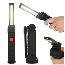 Lampa warsztatowa latarka LED USB 5 trybów składana magnes hak akumulator 1200 mAh 200 lm KAFUWELL