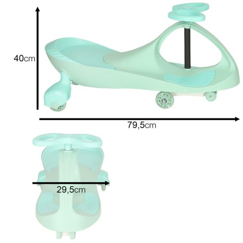 Jeździk grawitacyjny LED Swing Fix S3 świecące koła miętowy Jeździk grawitacyjny LED Swing Fix S3 świecące koła miętowy