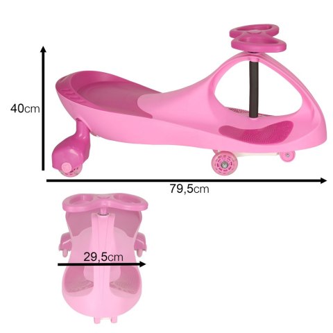 Jeździk grawitacyjny LED Swing Fix S3 świecące koła różowy Jeździk grawitacyjny LED Swing Fix S3 świecące koła różowy