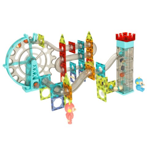 Klocki magnetyczne magnetic sticks marble tor kulkowy z dźwiękiem muzyką grający 118 elementów Klocki magnetyczne magnetic sticks marble tor kulkowy z dźwiękiem muzyką grający 118 elementów