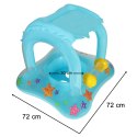 Kółko do pływania dla niemowląt koło pontonik dla dzieci dmuchany z siedziskiem z daszkiem max 24kg 3lata 72 cm